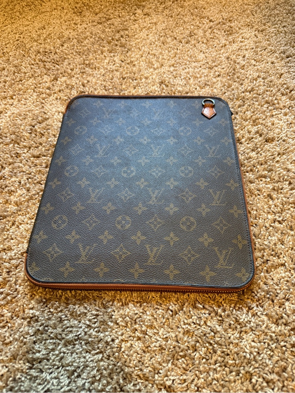 Louis Vuitton Brown Monogram Zip Folio/ laptop or iPad holder